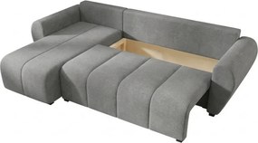 Rozkladacia obojstranná sedacia súprava do L SEVIO 246x145 cm, sivá + 2 vankúšiky ZDARMA