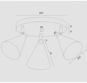 Argon 6246 - Bodové svietidlo LUCINDA 3xE14/7W/230V zlatá
