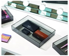 Matne čierny kúpeľňový organizér na kozmetiku z recyklovaného plastu - iDesign