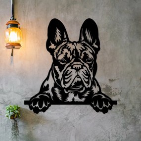 DUBLEZ | Drevený obraz na stenu - Francúzsky buldoček