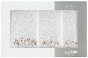 FROTÉ UTERÁK LILA SADA 1KS 30X50 CM, 1KS 50X90 CM, 1KS 70X140 CM KRÉMOVÁ