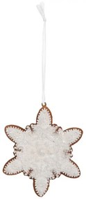 Závesná dekorácia perníková vločka Frosted Ginger - 9*1*10 cm