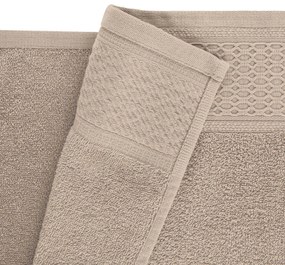 BAVLNENÉ UTERÁKY SOLANO SADA 1 KS 50X90 CM, 1 KS 70X140 CM BÉŽOVÁ