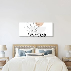 Obraz - Line art kvety N⁰3 (120x50 cm)