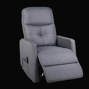 LuxuryForm DESIGN Elektricky polohovateľné televízne kreslo SEMIR - šedé