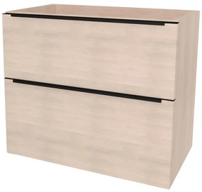 Mereo, Mereo Mailo, kúpeľňová skrinka 61 cm, čierne madlo, Multidecor, Dub Patinovaný, MER-CN590SBDUP1