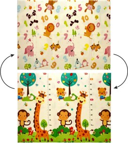 Detská obojstranná podložka Animals 150x200