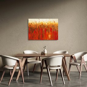Sklenený obraz maľované abstrakcie (70x50 cm)