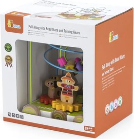 Ťahacie bludisko 2 v 1 – drevená motorická hračka s figurkami