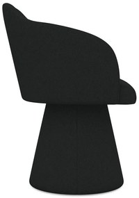 Čierne čalúnené jedálenské kreslo Kanoa – Makamii