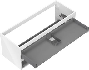 Mexen Box-A, závesná skrinka 120 cm, 2 zásuvky, biela lesklá, 91AX0-1200-470-2-00