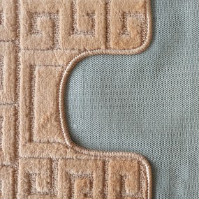 DY Kúpeľňová sada koberčekov s výrezom Montana Ethnic -  lososová