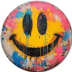 Okrúhle obrazy s akrylom Farby radosti | rôzne rozmery