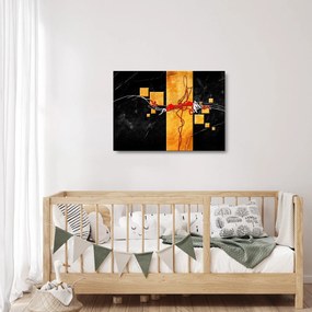 Abstraktný sklenený obraz - Tanečnice (70x50 cm)