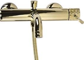 Rea Lungo Diamond, vaňová batéria s ručnou sprchovou súpravou, zlatá lesklá, REA-B6448