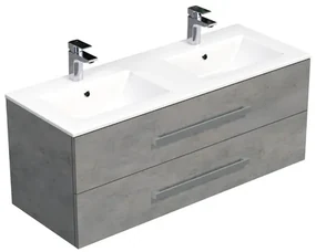 Kúpeľňová skrinka s umývadlom SAT Cube Way 120x53x46 cm betónová podložka CUBE461202BEMOD