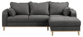 Tmavosivá rohová pohovka (pravý roh) Beata - Ropez