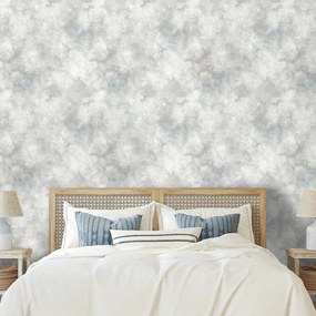 Tapeta jemné sivé akvarelové mraky