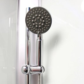 Mereo Mereo, Sprchový, so strechou, štvorcový, satin ALU, sklo Point, zadne steny bielé, MER-CK34172KBSW