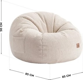 Sedací vak s podnožkou COMFY 3.0 béžový