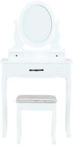 Dekoratívny stolík so stoličkou LINET NEW, biely