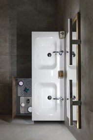 Sapho Sapho, LOREA skrinka 140x46x51,5cm (70+70cm), dub collingwood/čierna matná, LE070-1935-03