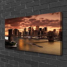 Obraz Canvas Mesto brooklynský most 120x60 cm