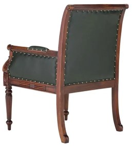 furniture-nabytek.cz - Masívne kancelárske kreslo Cambridge II, mahagón, lakované, zelené