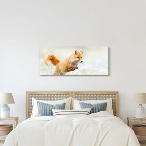Obraz - Skákajúca líška (120x50 cm)