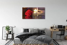 Obraz plexi Rose sviečka sklo 125x50 cm