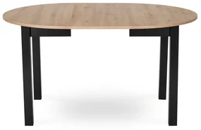 Rozkladací jedálenský stôl Klara 102-142 cm MDF Dub riviera čierna