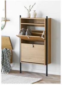 Výklopná skrinka na topánky v dekore duba v prírodnej farbe 62x118x26 cm Barco – House Nordic