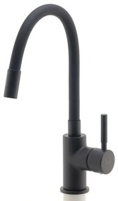 FERRO - Drezová batéria s flexibilným ramienkom matná čierna