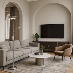 Brilagi - Stmievateľná stojacia lampa SCARLETT 1xR7s/230W/230V+1xG9/40W matný chróm