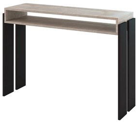 Konzolový stolík Ramea (dub platinum grange + čierna). Vlastná spoľahlivá doprava až k Vám domov. 1055238