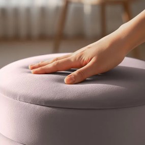 Taburetka LUNA pudrovo ružová