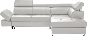 XXXLutz ROHOVÁ SEDAČKA, textil, koža, svetlosivá Celina Home - Sedačky - 000501001826