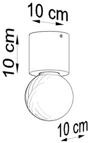 Sollux SL.0672 - Stropné svietidlo SALGADO 1xE27/60W/230V drevo