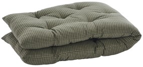 MADAM STOLTZ Prošívaná matrace Checked Dark Green 45 × 125 cm