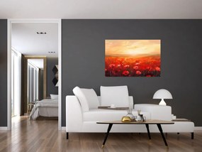 Obraz - Pole vlčích makov (90x60 cm)