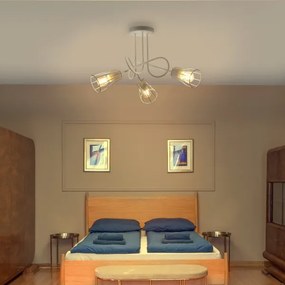 Prisadený luster OXFORD 3xE27/15W/230V biela