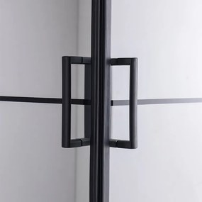 BPS-koupelny Štvorcový sprchovací kút BL32B 90x90 čierna/transparent + vanička SXL02B BL čierna