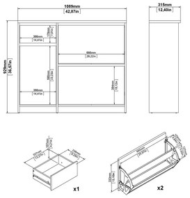 Výklopná skrinka na topánky v dekore duba v prírodnej farbe 109x93x32 cm Naia – Tvilum