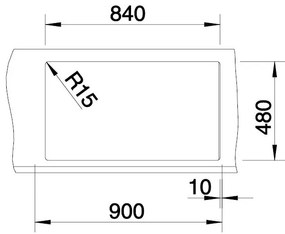 Blanco Metra 9, silgranitový drez 860x500x190 mm, 2-komorový, antracitová, BLA-513273