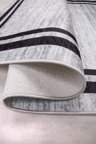 Protišmykový koberec MILANO 80007-02 čierny / sivý