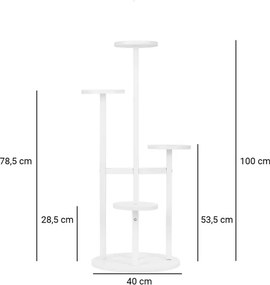 Stojan na kvety FINO biely