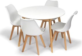 Jedálenský set 4x stoličky + stôl 105 cm AVENBERG PEARL