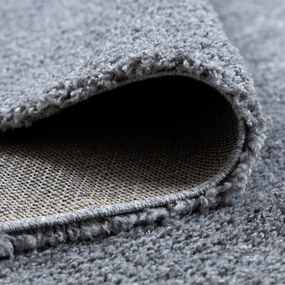 Dywany Łuszczów, Kusový koberec Berber 9000 light grey, 80x150, šedá, obývacia izba