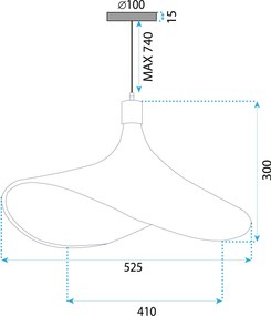 Toolight Boho, závesné svietidlo 1xE27 APP1577-5C, prírodná hnedá, OSW-03800