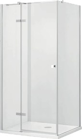 Besco Štvorcový sprchový kút PIXA GUN METAL SQ 90x90, výška 195 cm - bez vaničky BESCO-Orientácia: Ľavá